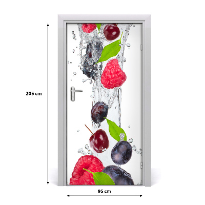 Self-adhesive door sticker Forest fruits