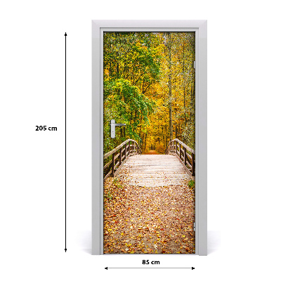 Door wallpaper Autumn forest