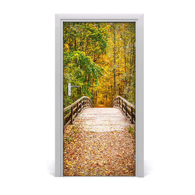 Door wallpaper Autumn forest