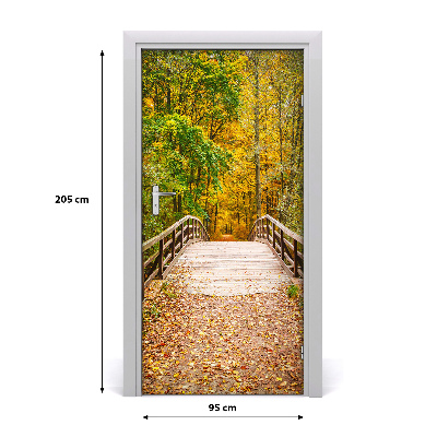 Door wallpaper Autumn forest