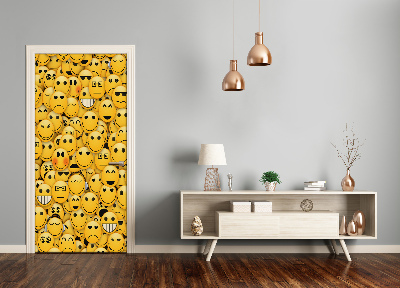 Self-adhesive door wallpaper Emoticons