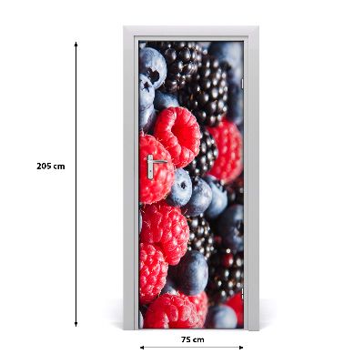 Self-adhesive door sticker Forest fruits