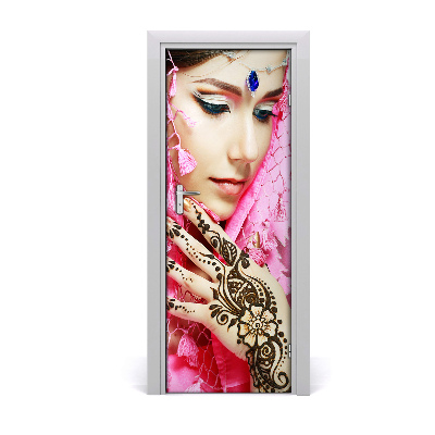 Door wallpaper Indian woman