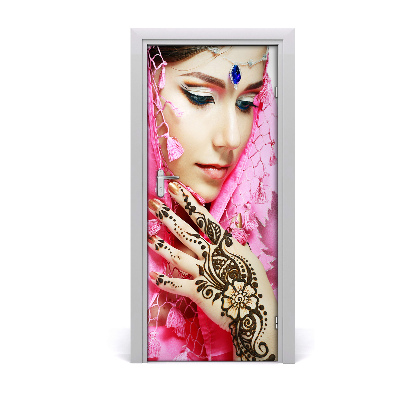 Door wallpaper Indian woman