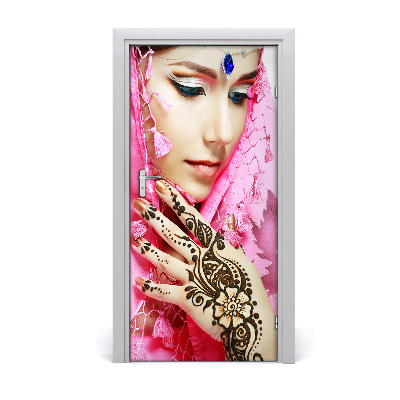 Door wallpaper Indian woman