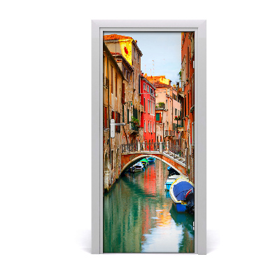 Self-adhesive door wallpaper Venice italy