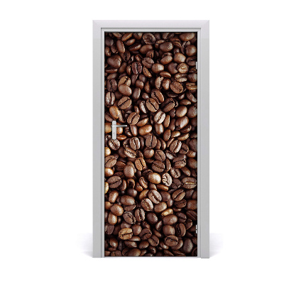 Self-adhesive door sticker Coffee beans