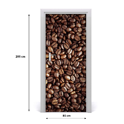 Self-adhesive door sticker Coffee beans