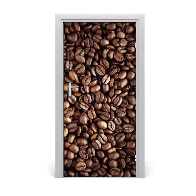 Self-adhesive door sticker Coffee beans