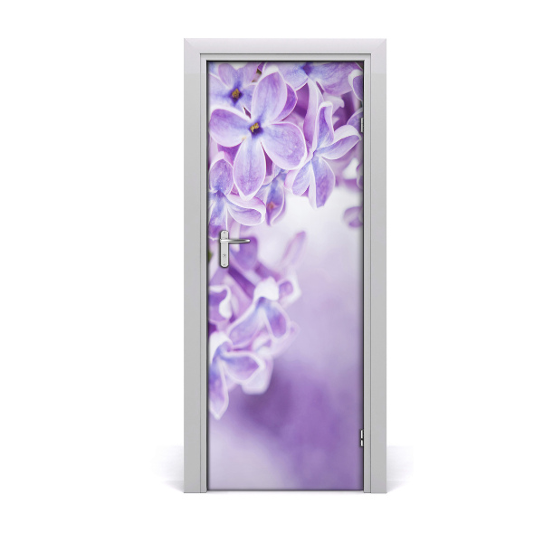 Self-adhesive door sticker Lilac flowers