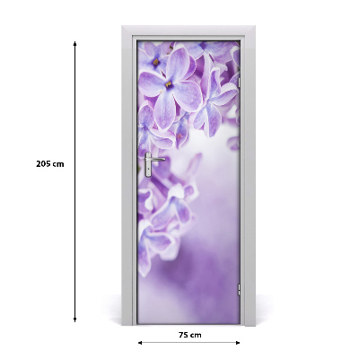 Self-adhesive door sticker Lilac flowers