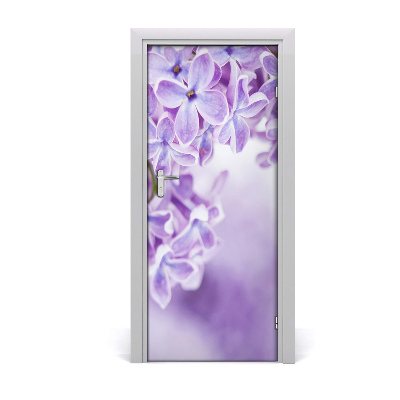 Self-adhesive door sticker Lilac flowers