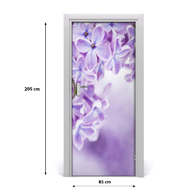 Self-adhesive door sticker Lilac flowers