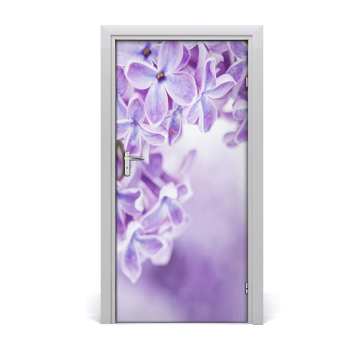 Self-adhesive door sticker Lilac flowers