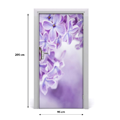 Self-adhesive door sticker Lilac flowers