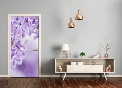 Self-adhesive door sticker Lilac flowers