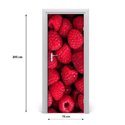 Self-adhesive door sticker Raspberries