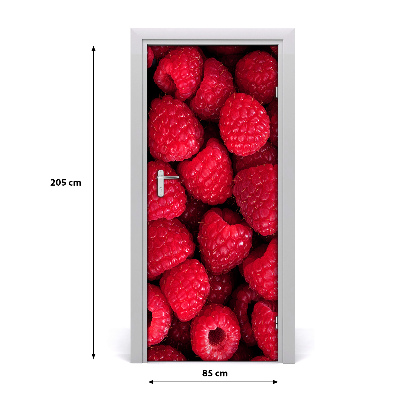 Self-adhesive door sticker Raspberries