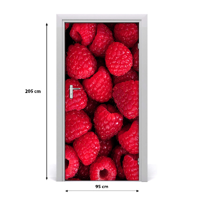 Self-adhesive door sticker Raspberries