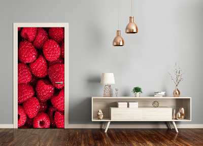 Self-adhesive door sticker Raspberries