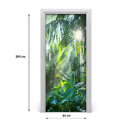 Self-adhesive door sticker On the jungle door