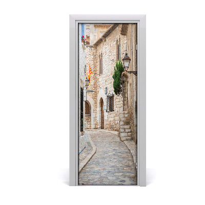 Self-adhesive door wallpaper Streets in spain