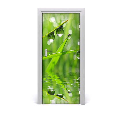 Self-adhesive door sticker Blades of grass