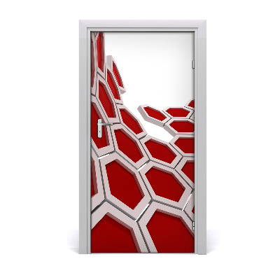 Self-adhesive door sticker 3d abstraction