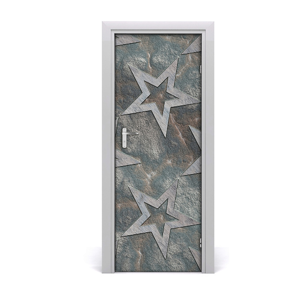 Self-adhesive door sticker Stone stars