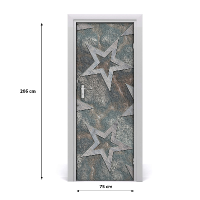 Self-adhesive door sticker Stone stars