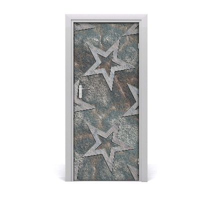 Self-adhesive door sticker Stone stars