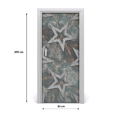 Self-adhesive door sticker Stone stars