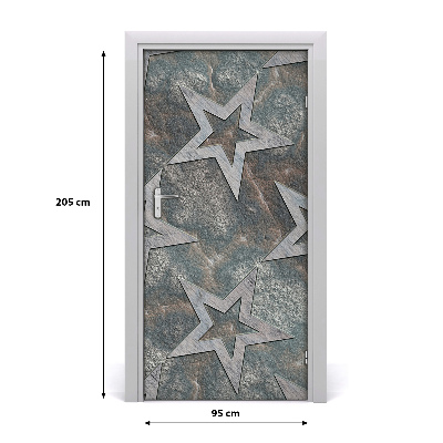 Self-adhesive door sticker Stone stars