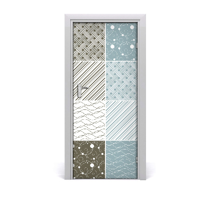 Self-adhesive door sticker Geometric patterns