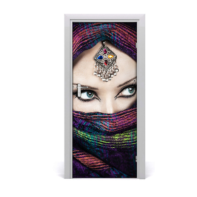 Door wallpaper Indian woman