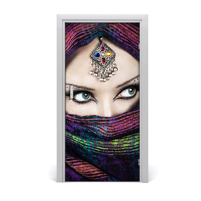 Door wallpaper Indian woman