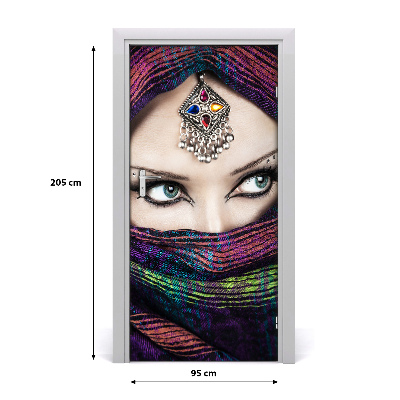 Door wallpaper Indian woman