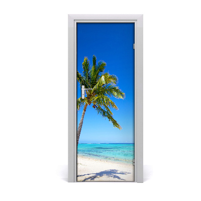 Door wallpaper Tropical beach