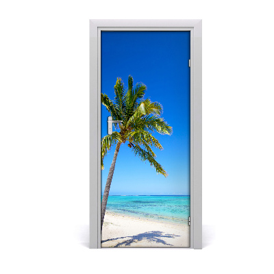 Door wallpaper Tropical beach