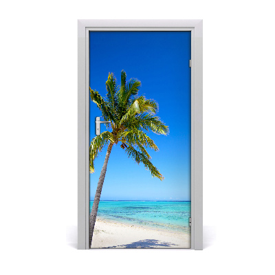 Door wallpaper Tropical beach