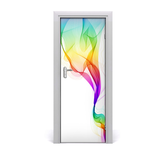 Self-adhesive door sticker Colorful abstraction