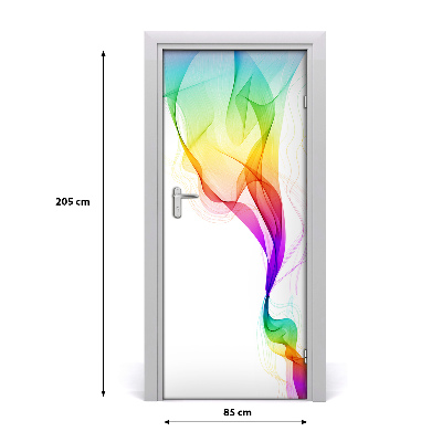 Self-adhesive door sticker Colorful abstraction