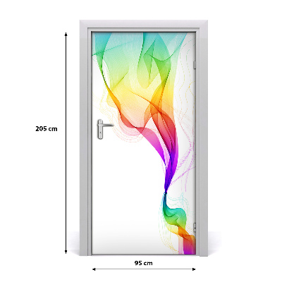 Self-adhesive door sticker Colorful abstraction