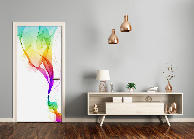 Self-adhesive door sticker Colorful abstraction