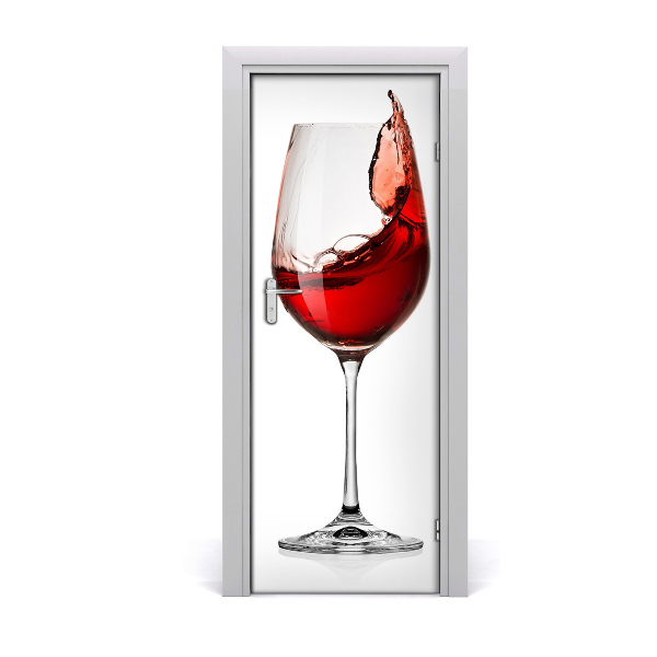 Self-adhesive door sticker Red wine