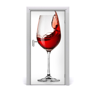 Self-adhesive door sticker Red wine