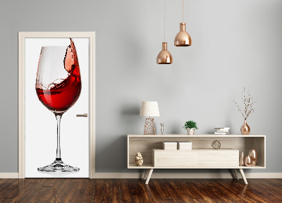 Self-adhesive door sticker Red wine