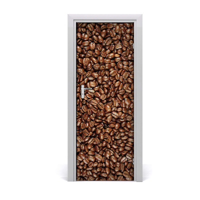 Self-adhesive door sticker Coffee beans