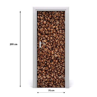 Self-adhesive door sticker Coffee beans