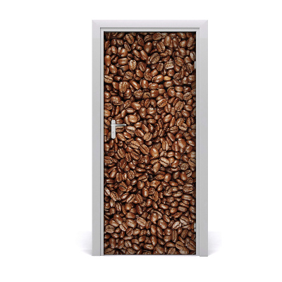 Self-adhesive door sticker Coffee beans